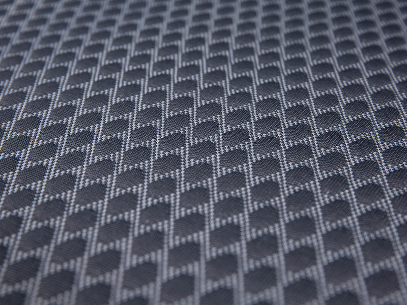 Strikket jacquard polyester madras stof
